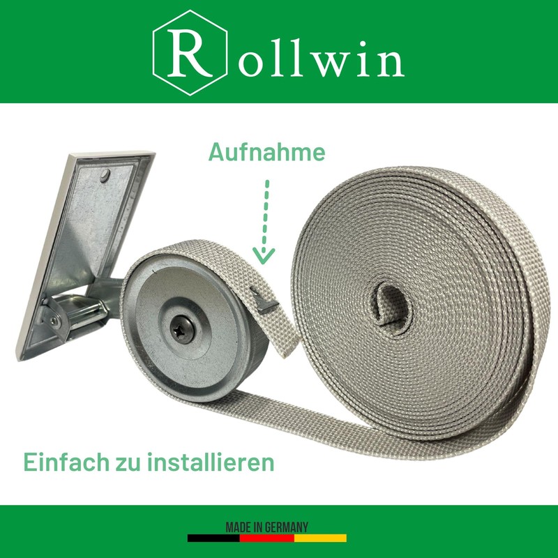 Rollwin Set of 2 roller shutter straps, 7.5 m, 23