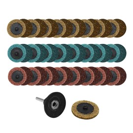 45Pcs 2 Inch R-Type Quick Change Disc with Disc Pad Holder Assorted Roll Lock Sanding Discs for Surface Polishing