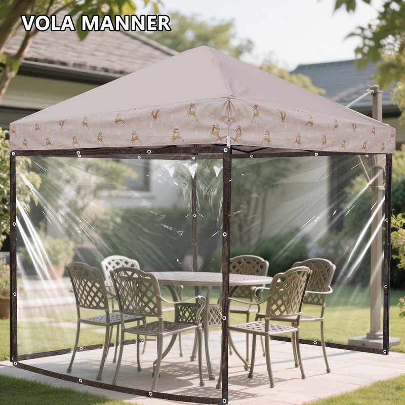 Vola Manner Waterproof Sheet, Transparent Vinyl Sheet, Outdoor Roof, Veranda,