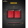 Partsam 2X Double RV Trailer Camper Tail Lights 24-2835 LED