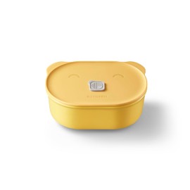 BUYDEEM Ceramic Food Storage Container with Airtight Lid, 17 oz Stackable Bento Lunch Box Microwaveable, Reusable and Dishwasher Safe, for Home Office Work and Travel, Mellow Yellow