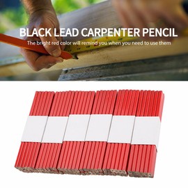 Carpenter's Pencils Set, 72 Pieces Lead Pencil with Scale Design, Hard Black Lead, Carpenter's Pencil, Woodworking Marking Tool, 17.5 x 1.3 x 0.7 cm