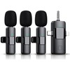 3 in 1 Wireless Lavalier Microphone for iPhone, iPad, Android,