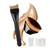 Kit Brochas Hexagonales Media Luna Base Maquillaje Corrector Crema Líquida