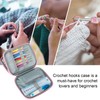 Aeelike Short Mandala Crochet Hook Case, Pink Crochet Bag Organiser