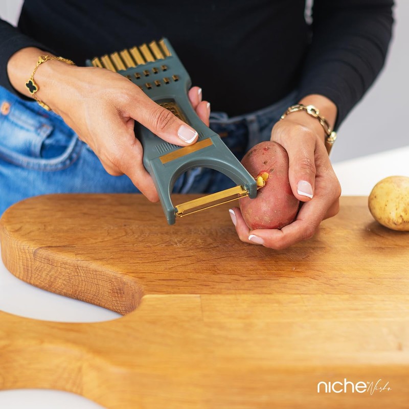 7-in-1 Multi-Function Kitchen Tool – Vegetable Peeler, Grater, Slicer, and