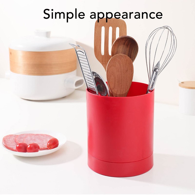Utensil Holder, 360 Degree Rotating PP Chopstick Basket, Tableware Storage