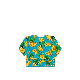 Twistshake Baby Long Sleeve Bib, Bib with Sleeves and Crumb Tray, Waterproof, 6+ Months, Banana