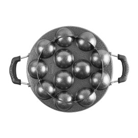 Tanish Trading Appam Pan,Appam Maker,12 Cavity Appam Maker Non Stick with lid,Appe Maker, Appe Pan, Appe Tawa