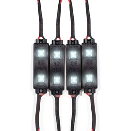 GENSSI POD SMD 2 LED 5730 Wide Angle Module Waterproof 12V Edge Cabinet Strip/Automotive Lighting (4 Pack) (White)