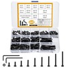 440 Pieces M3 Screw Set, Black Hex Bolts with Nuts
