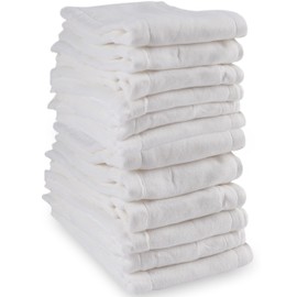 Prefold Cloth Diapers - Premium Cotton, Fasoar 3 Ply Environmental Friendly Baby Washable Diaper Covers for Babies to Toddlers Multi-Use (10-35 lbs) 12 Count