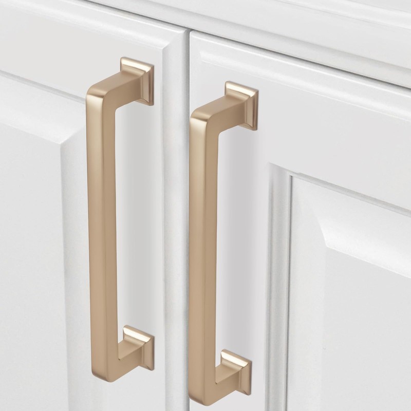 COTYKILEY 10 Pack 5 Inch(128mm) Champagne Bronze Kitchen Cabinet Handles