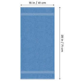 Utopia Towels - Cotton Towel Set - 100% Cotton Ultra Soft and Highly Absorbent, 41 x 71 cm - Pack of 6 (Electric Blue)