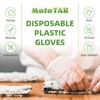 MoloTAR 100 pcs Plastic Disposable Gloves,Disposable Gloves, One Size Fits