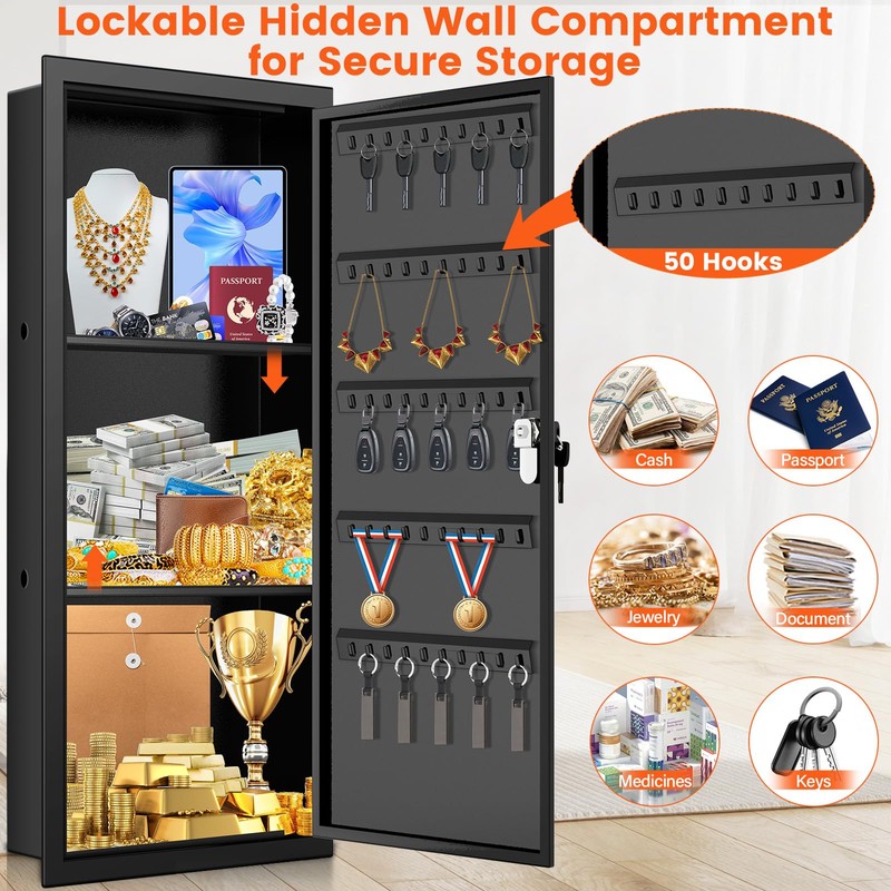 31.5" Tall Wall Safes Between the Studs with 2 Removable