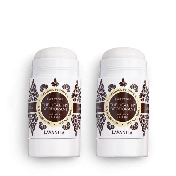Lavanila - The Healthy Deodorant 2 Pack. Aluminum-Free, Vegan, Clean,
