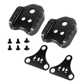 Hsthe Sea Bike Pedal Adapter, Metal Double Cleat Bike Pedal Adapters, Bicycle Pedals Converter Compatible with Mountain Biking, Road Cycling Pedals