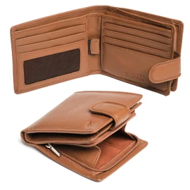 Lavalen Soft Leather Wallets for Men UK - RFID Blocking - Stylish Mens Wallet with Coin Pocket Everyday Use - Holds Bills, Credit Cards, Coins - Leather Craftsmanship - Gifts for Men, Cognac