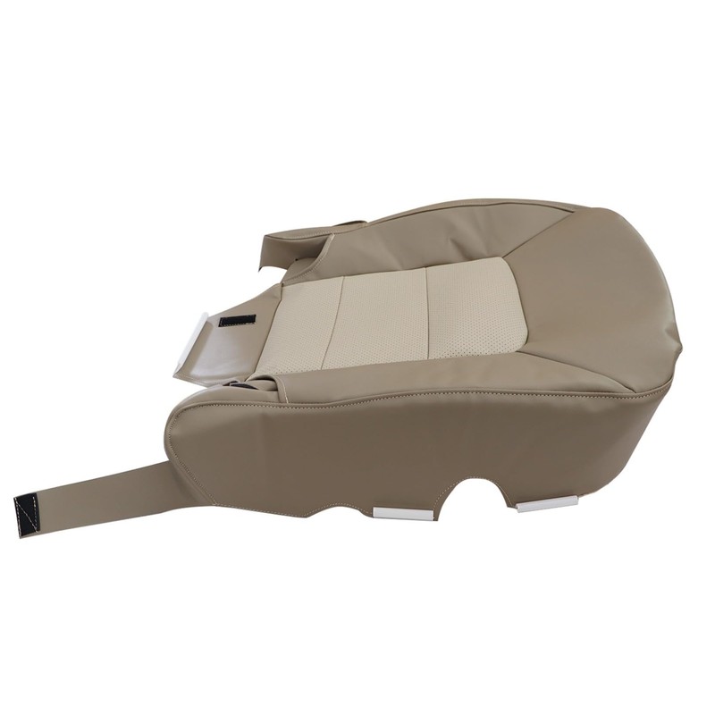NLQR Driver and Passenger Replacement Bottom Seat Covers Leather Tan