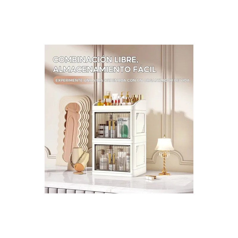 Organizador De Maquillaje 3 Capas Transparente Acrílico