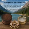 US HANDICRAFTS Vintage Compass Navigational Instrument - Marine Sundial Compass