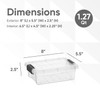 Superio Clear Storage Boxes with Lids, 1.27 Quart Plastic Container