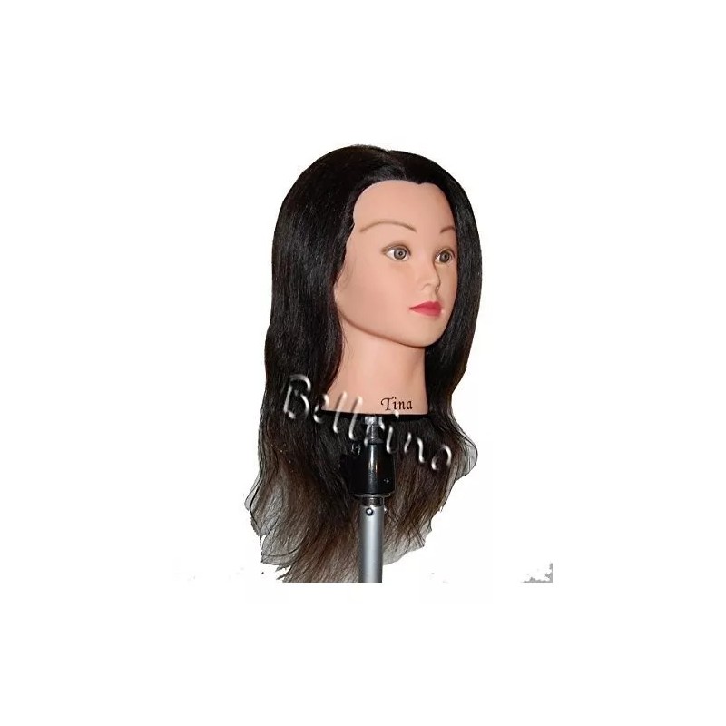 Bellrino Maniqui Cabeza Cabello Natural Marron Oscuro 48 Cm Bellrino