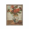 Creative Co-Op Wood Framed Wall Décor with Flowers in Vase