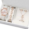 6pc Reloj De Moda Street De Cuarzo Para Mujer En
