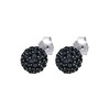 Elli Women's Elegant Ball Earrings with Crystals, Facet cut, Crystal