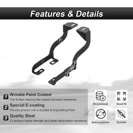 DYSO for 99-07 F-250 F350 F450 Super Duty Hood Ditch Light LED Pods Mounting Brackets