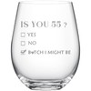 1971 55th Birthday Gifts Wine Glass for Women Her with