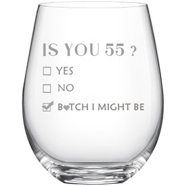 1971 55th Birthday Gifts Wine Glass for Women Her with Gift Box Packaging