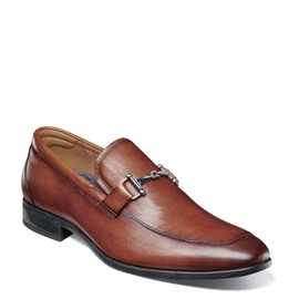 Florsheim Zaffiro Moc Toe Bit Loafer Men's Slip On, 11 2E US, Cognac