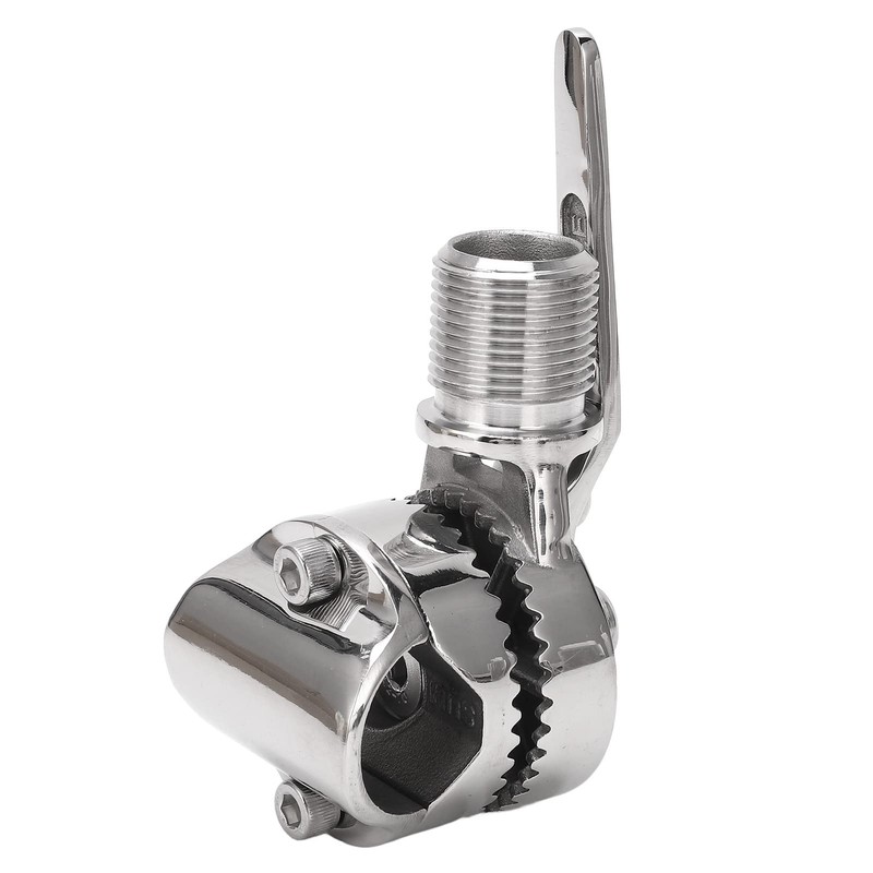 Marine VHF Antenna Mount Stainless Steel Adjustable Ratchet Mount for