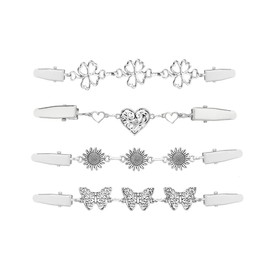 ARFUKA Cinch Clip Cardigan Clips Sweater Clips to Hold Wweater Together Sweater Shawl Clip Brooches and Pins for Women Girls Pack of 4