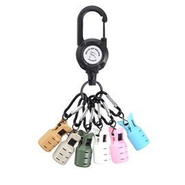 Sfuerso Egi Holder, One-touch Change Eggi Cover, Ikarabina, Eging Case, Bag, Carabiner Included, Key Reel, Fishing, Baittree, Convenient, Black