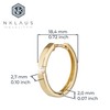 NKlaus 4752 Single Folding Hoop Earrings Gold 18.4 x 2.7