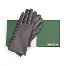 Downholme Vegan Leather Gloves for Women (Gray, S)