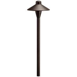 Kichler 12V Path Light in Textured Architectural Bronze, Durable Landscape Lighting, (21" H x 6.75" Dia), 15478AZT