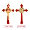 St Benedict Crucifix Red,Crucifix Wall Cross For Catholic Decor,Medalla De