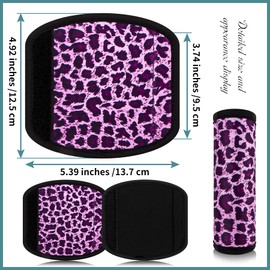 BVYA 5 Pack Printed Neoprene Luggage Handle Wraps for Travel Bag Luggage Suitcase Baby Carriage
