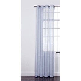 Renaissance Home Fashion Montauk Novelty Sheer Grommet Panel, 53-Inch by 63-Inch, Powder