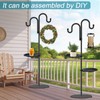 Upgraded 74" Shepherd's Hook Stand plant，Bird Feeder，Wind Chime Hanger Stand,