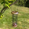 2 x Copper Style Hanging Bird Suet Fat Ball Feeder