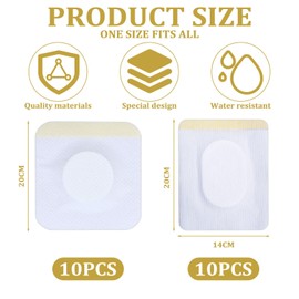 20 PCS Castor Oil Pack Wrap Kit Castor Oil Pack 2 Sizes Caster Oil Pack Wrap Kit for Waist Thighs Back and More Promoting Natural Healing and Wellness