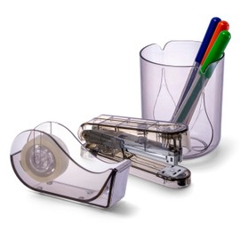 Officemate 3 Piece Organizer Set, Recycled, Gray (97712)