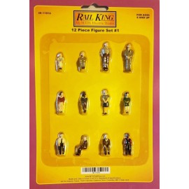 MTH Railking By MTH 30-11016 O Scale Sitting & Standing Passenger Figure Set # 1