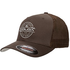 Joe's USA Koloa Surf-Premium Embroidered 34e Flexfit 6511 Truckers Caps Black/White